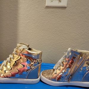 Justice high top wedge shoes